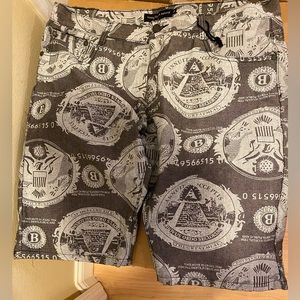 Young Rich & Famous NYC denim jean shorts